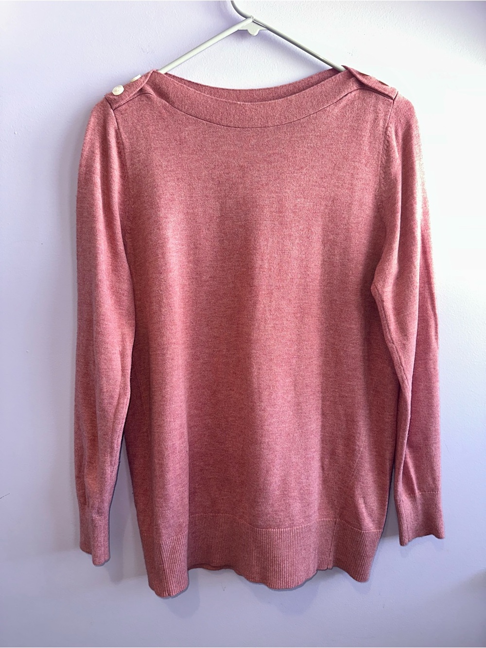 ⭐️ 4/$20 LOFT Red Ribbed Knit Pullover Medium
